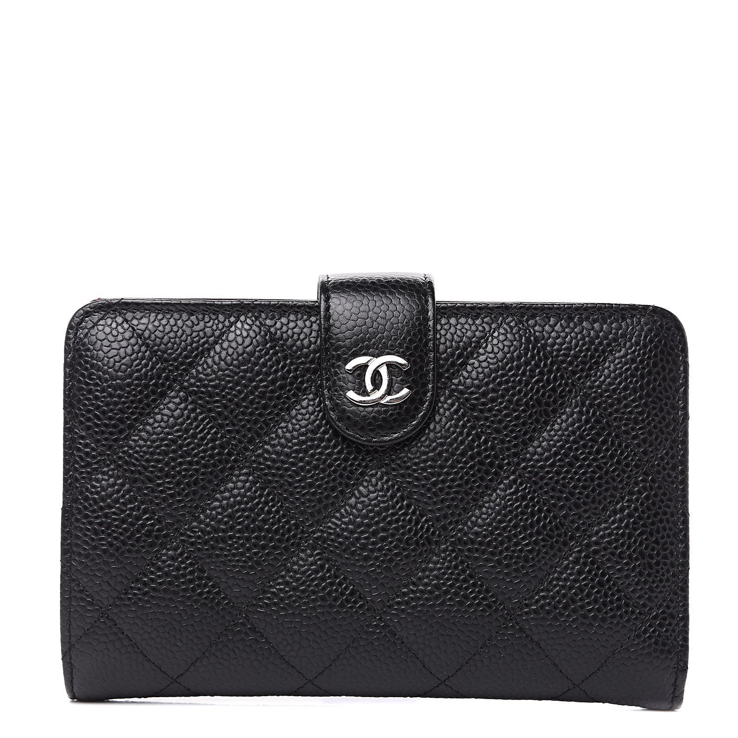 Chanel Caviar Quilted Zipped Pocket Wallet Black 1 of 9