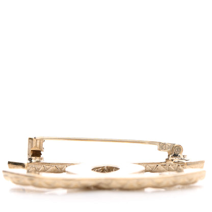 Chanel Metal CC Diamond Quilted Brooch Light Gold 4 of 5