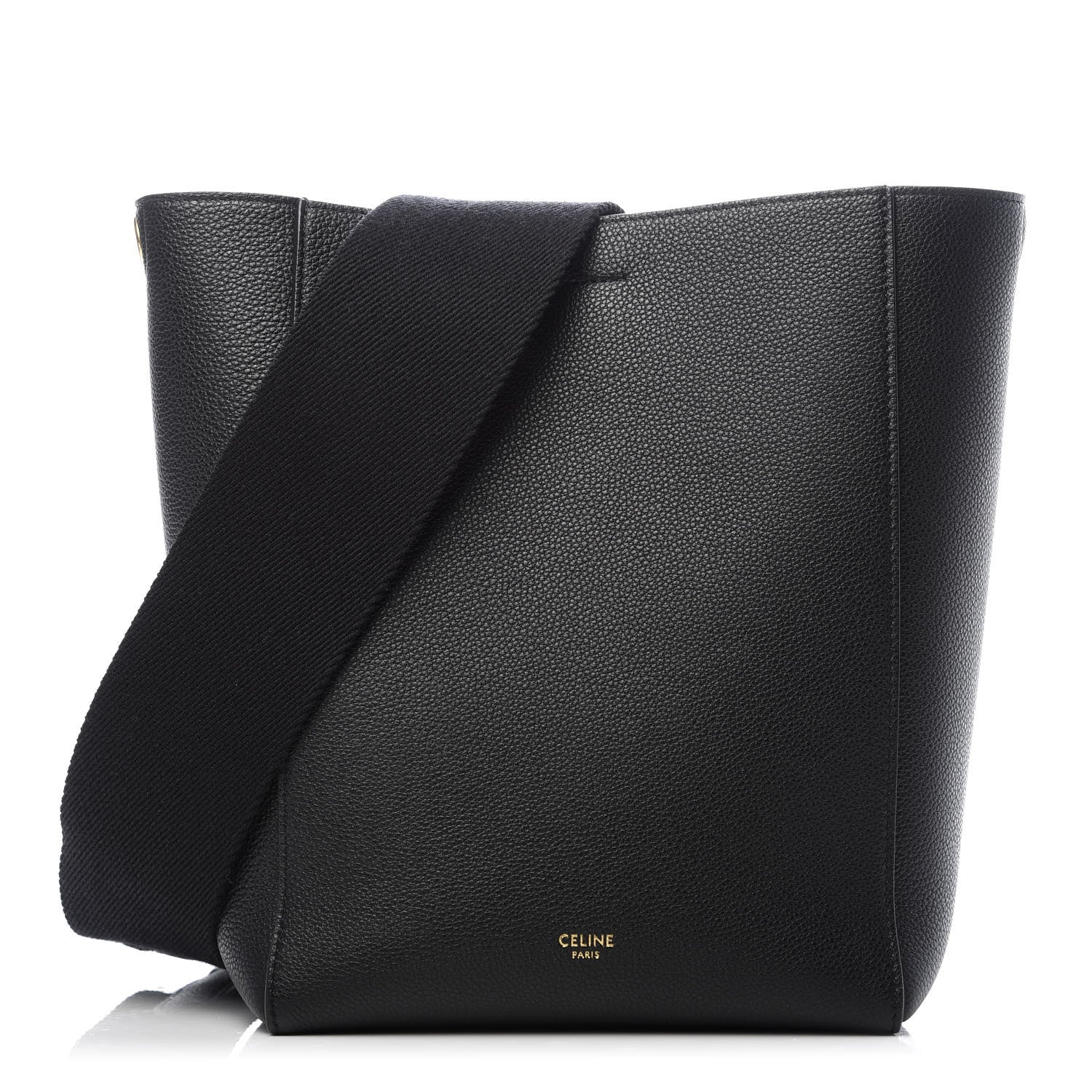 Celine Soft Grained Calfskin Small Sangle Bucket Bag Black 1 of 7