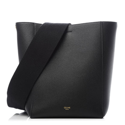 Celine Soft Grained Calfskin Small Sangle Bucket Bag Black 1 of 7
