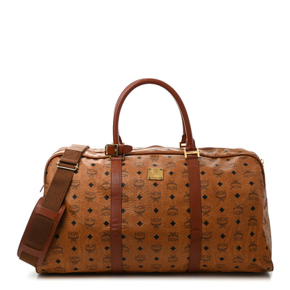 MCM Visetos Traveler Bag Cognac 1 of 16