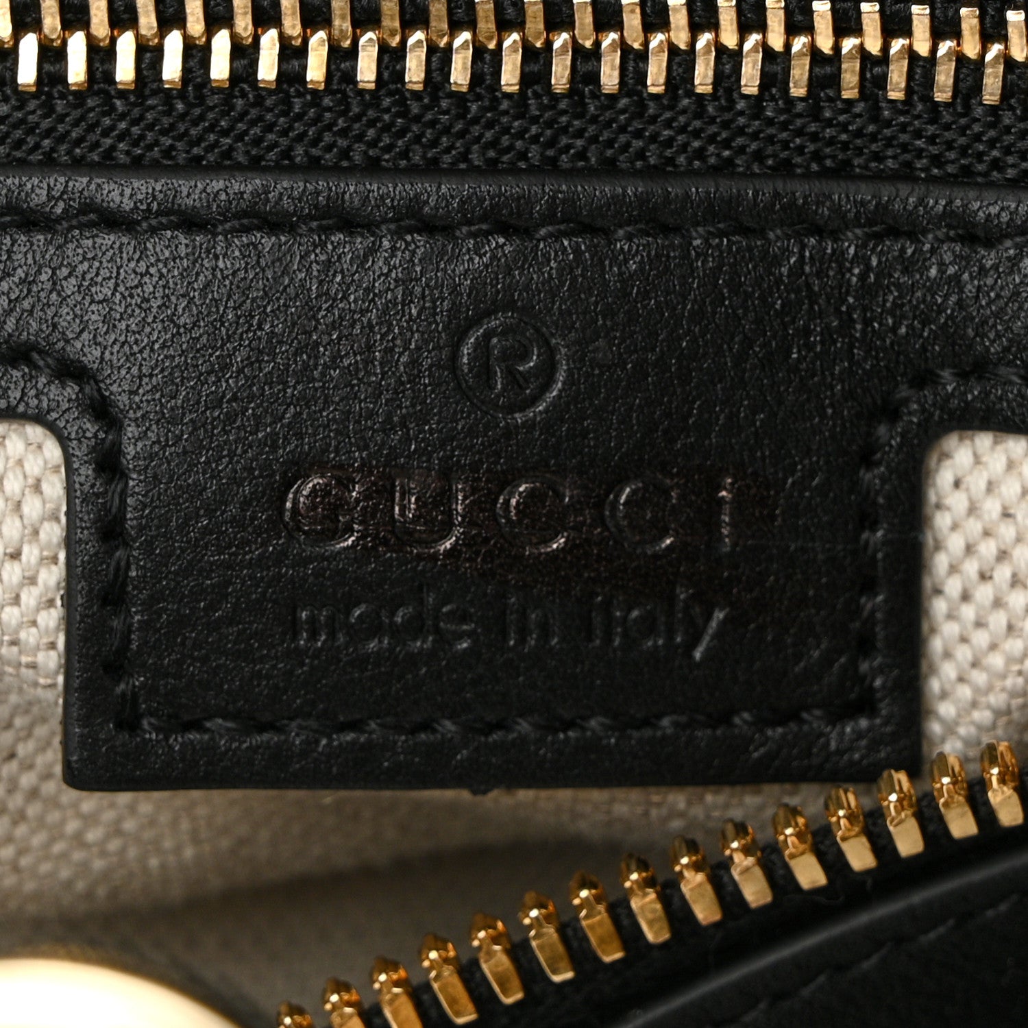Gucci Aria Calfskin Web Large Attache Shoulder Bag Black 6 of 10