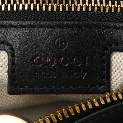 Gucci Aria Calfskin Web Large Attache Shoulder Bag Black 6 of 10