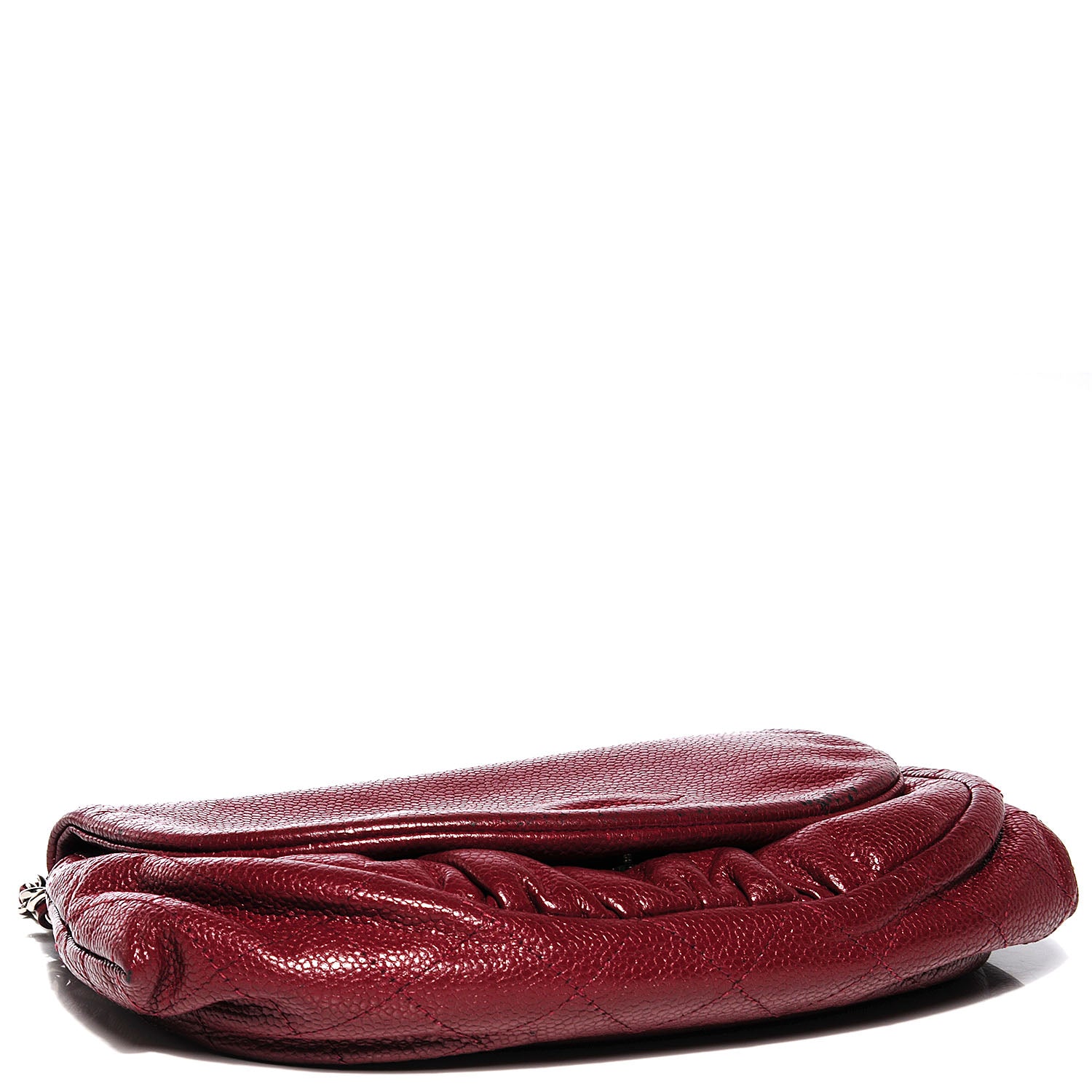 Chanel Caviar Half Moon Wallet On Chain WOC Dark Red 4 of 10