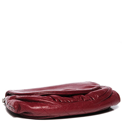 Chanel Caviar Half Moon Wallet On Chain WOC Dark Red 4 of 10