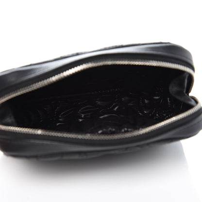 Chanel Caviar Camellia Embossed Small Cosmetic Case Black 5 of 7