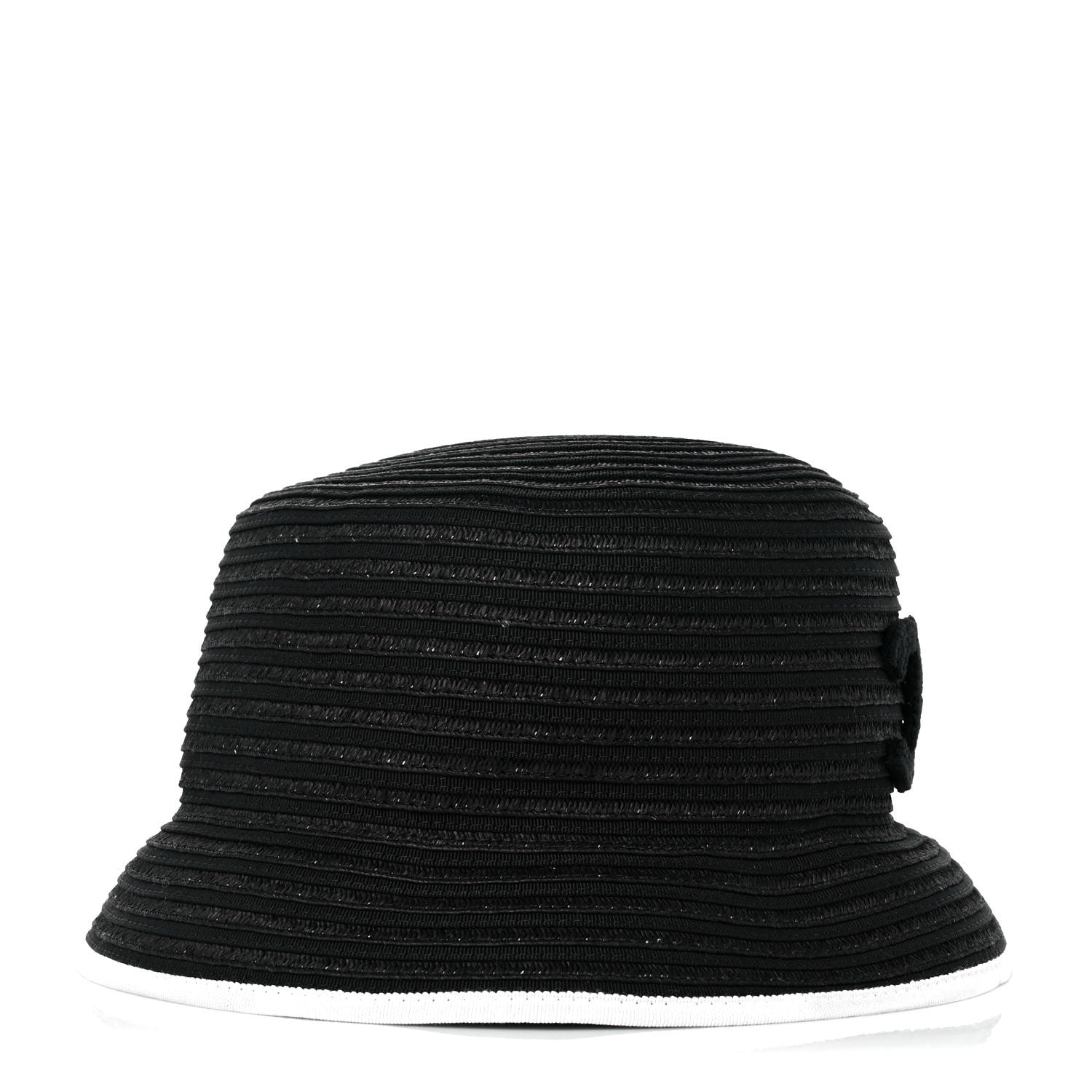 Chanel Cotton Viscose CC Bucket Hat L Black White 4 of 7
