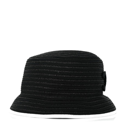 Chanel Cotton Viscose CC Bucket Hat L Black White 4 of 7