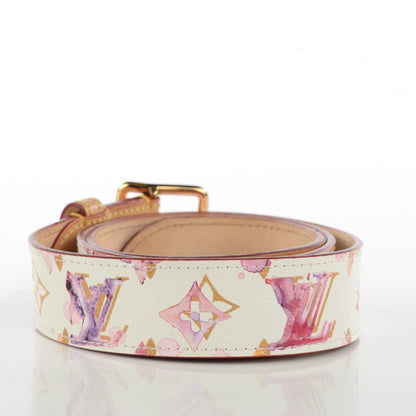 Louis Vuitton Monogram Watercolor Aquarelle Belt 90 36 White 3 of 9