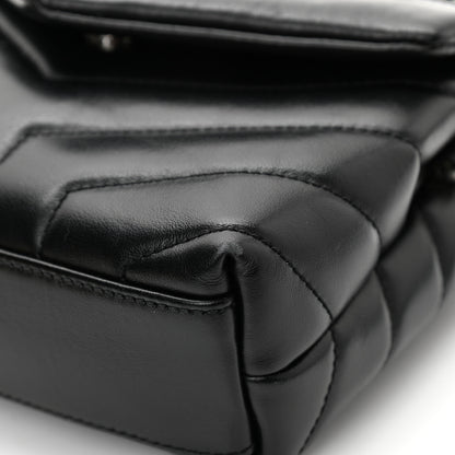 Saint Laurent Calfskin Y Quilted Monogram Toy Loulou Crossbody Bag Black 10 of 10