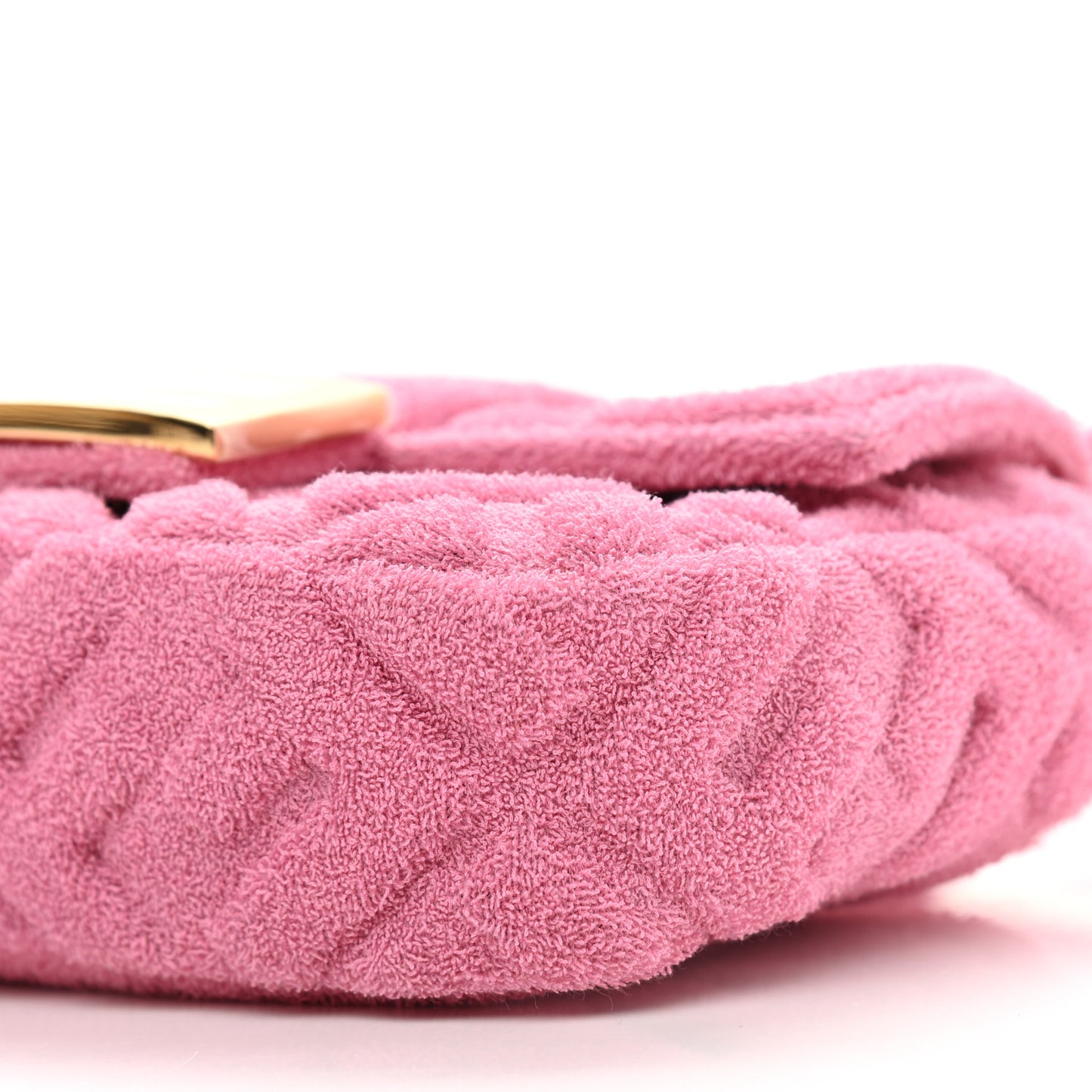 Terry Cloth Vitello Century Matte FF 1974 Embossed Belt Baguette Lollypop