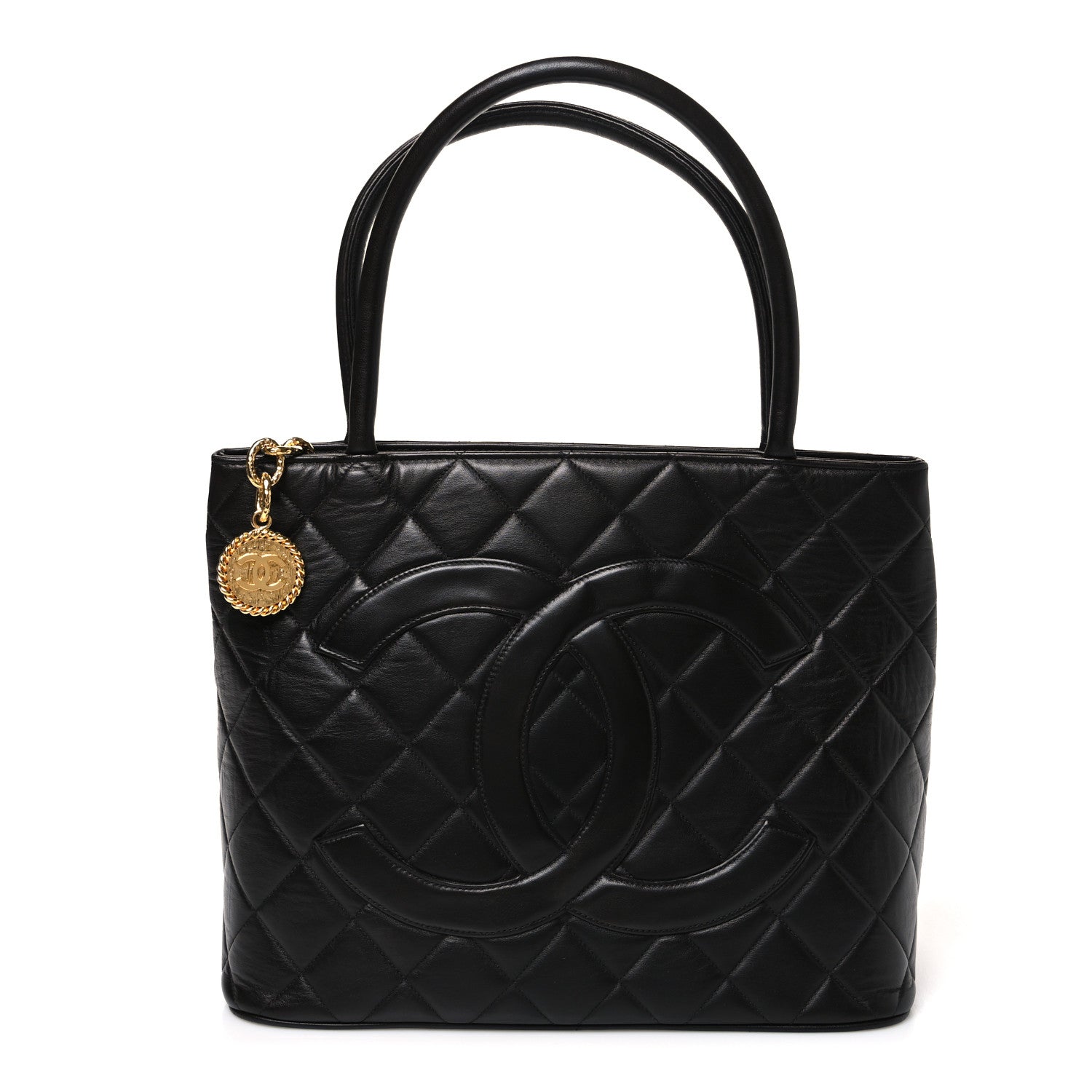 Chanel Lambskin Quilted Medallion Tote Black 1 of 10