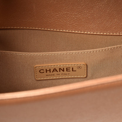 Chanel Metallic Calfskin Quilted Medium Boy Flap Gold 6 of 10