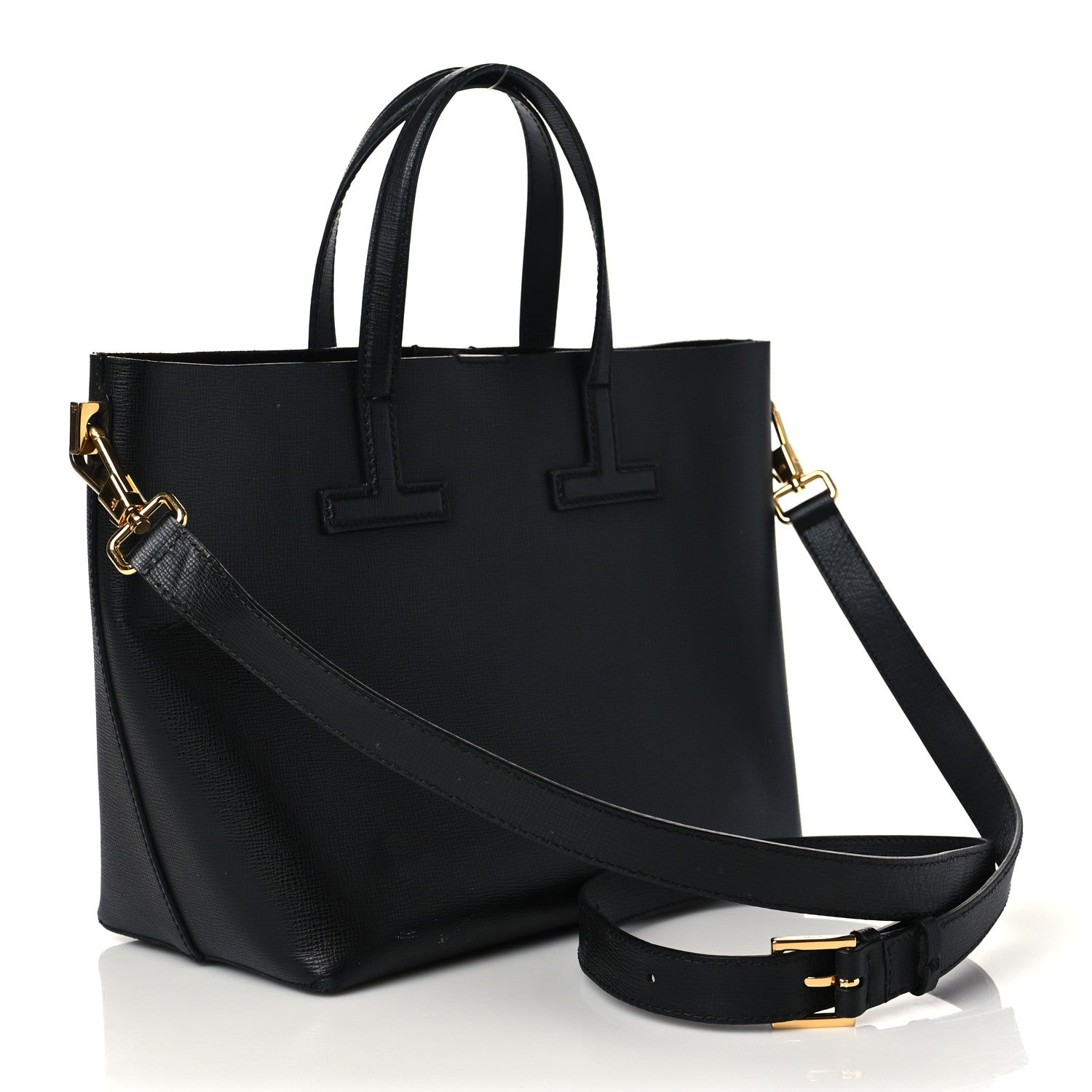 Tom Ford Saffiano Mini T Tote Black 6 of 24