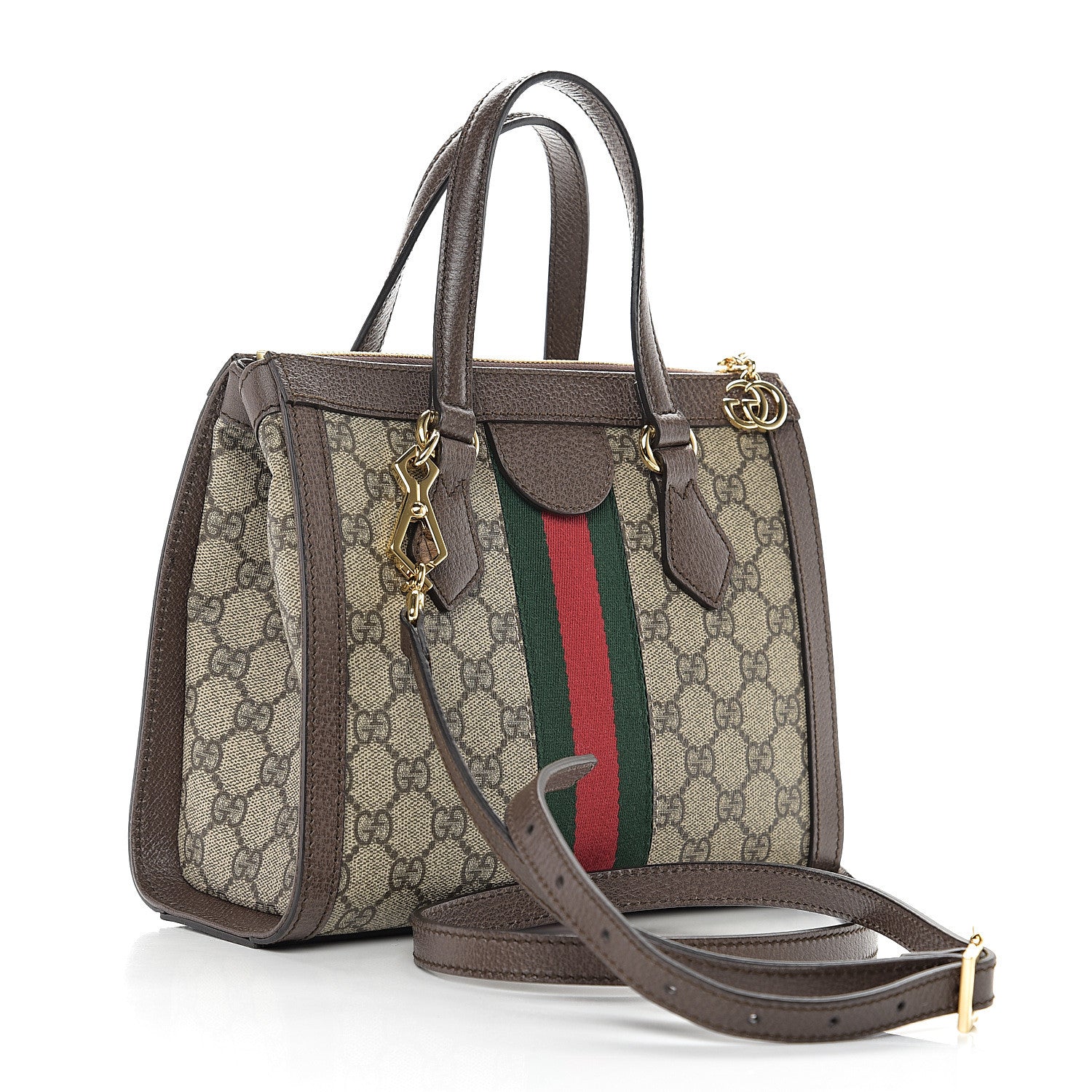 Gucci GG Supreme Monogram Small Ophidia Tote Bag Brown 2 of 9