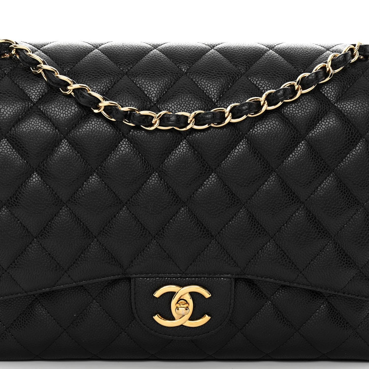 Chanel Caviar Quilted Maxi Double Flap Black 8 of 10