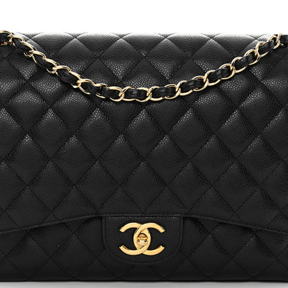 Chanel Caviar Quilted Maxi Double Flap Black 8 of 10