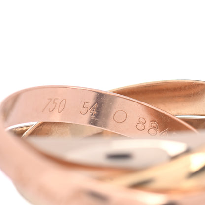 Cartier 18K Pink Yellow White Gold Classic Les Must De Cartier Trinity Ring 54 7 4 of 4