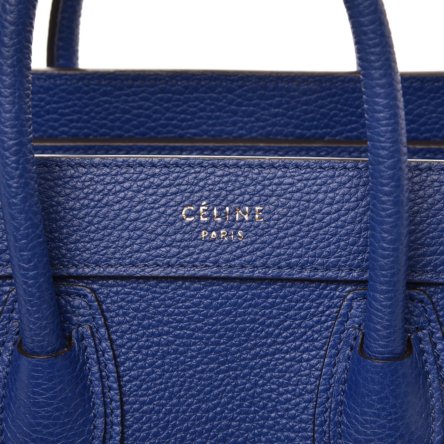 Drummed Calfskin Nano Luggage Indigo