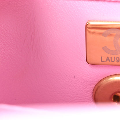 Chanel Caviar Quilted Mini Coco Chain Handle Flap Pink 7 of 10