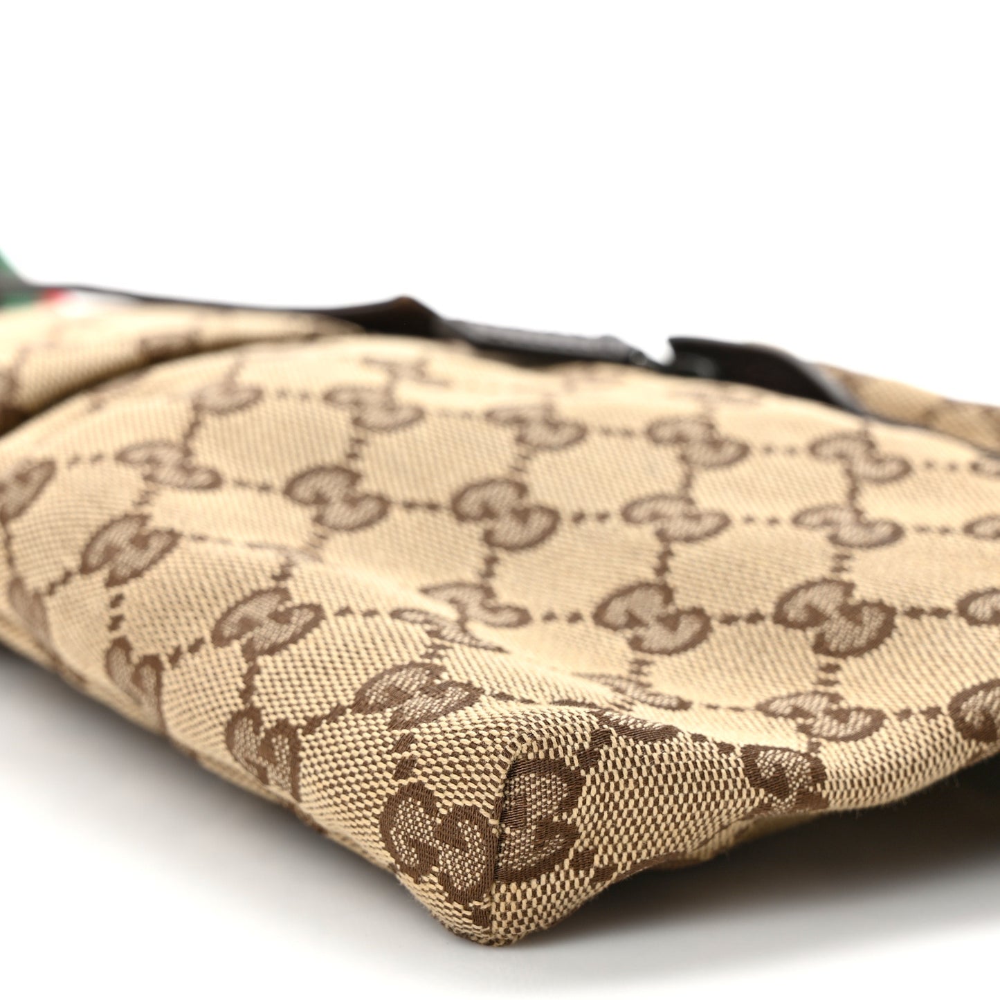 GG Monogram Double Pocket Belt Bag Dark Brown