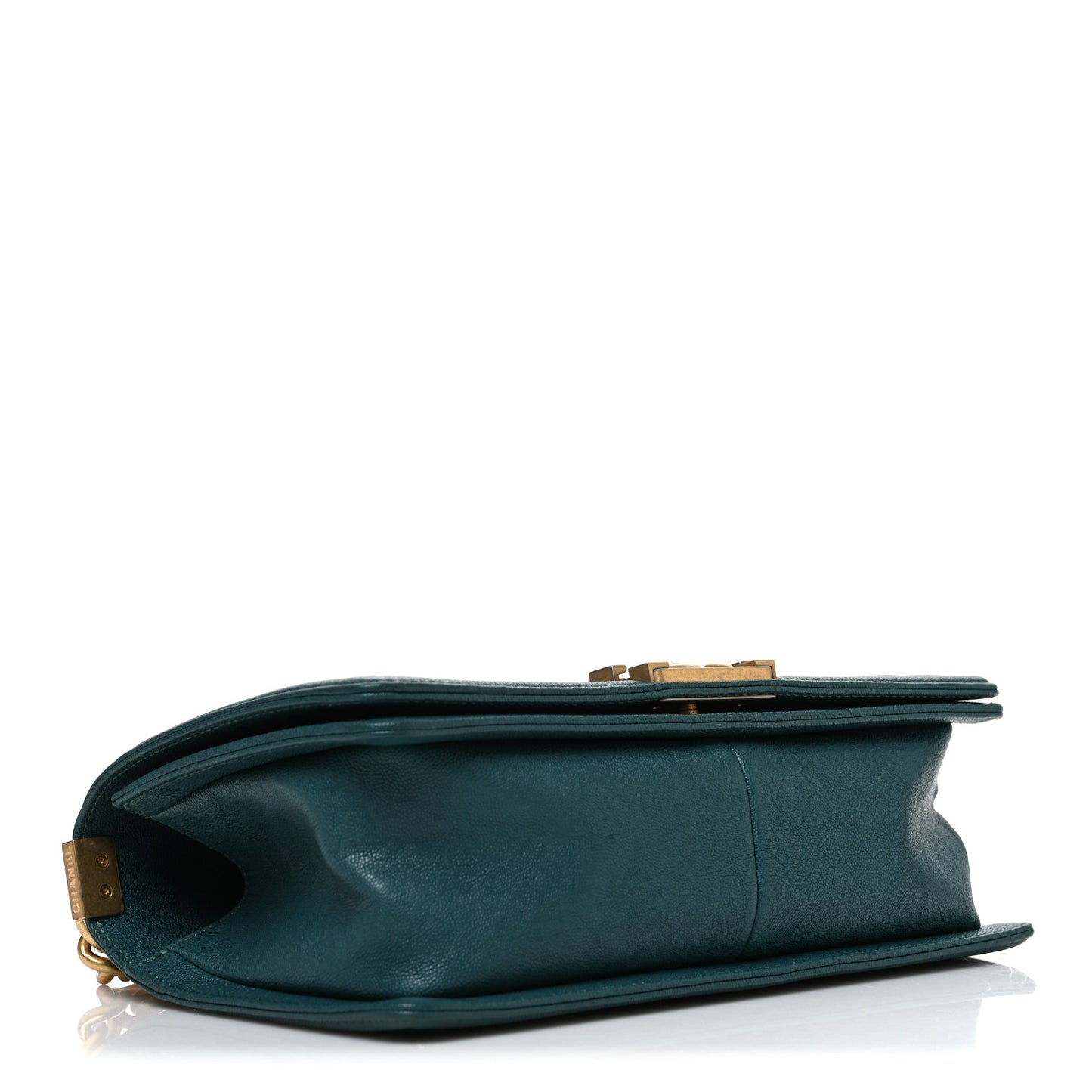 Caviar Quilted Medium Boy Flap Dark Green