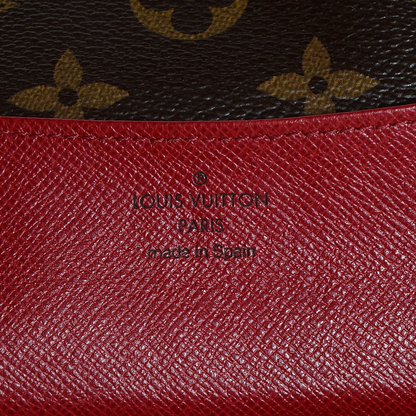 Monogram Emilie Wallet Red