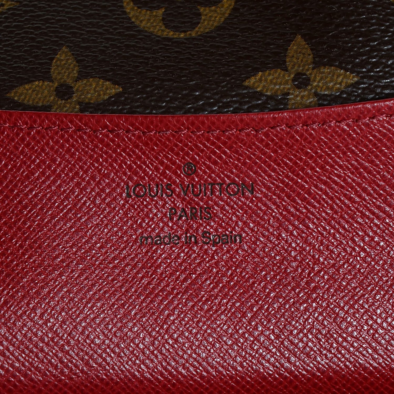 Louis Vuitton Monogram Emilie Wallet Red 6 of 7