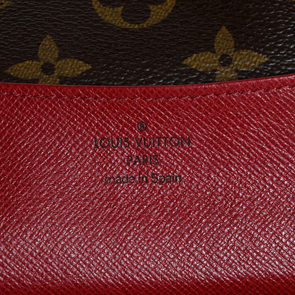 Louis Vuitton Monogram Emilie Wallet Red 6 of 7