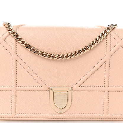 Christian Dior Grained Calfskin Diorama Wallet on Chain Pouch Nude 8 of 10