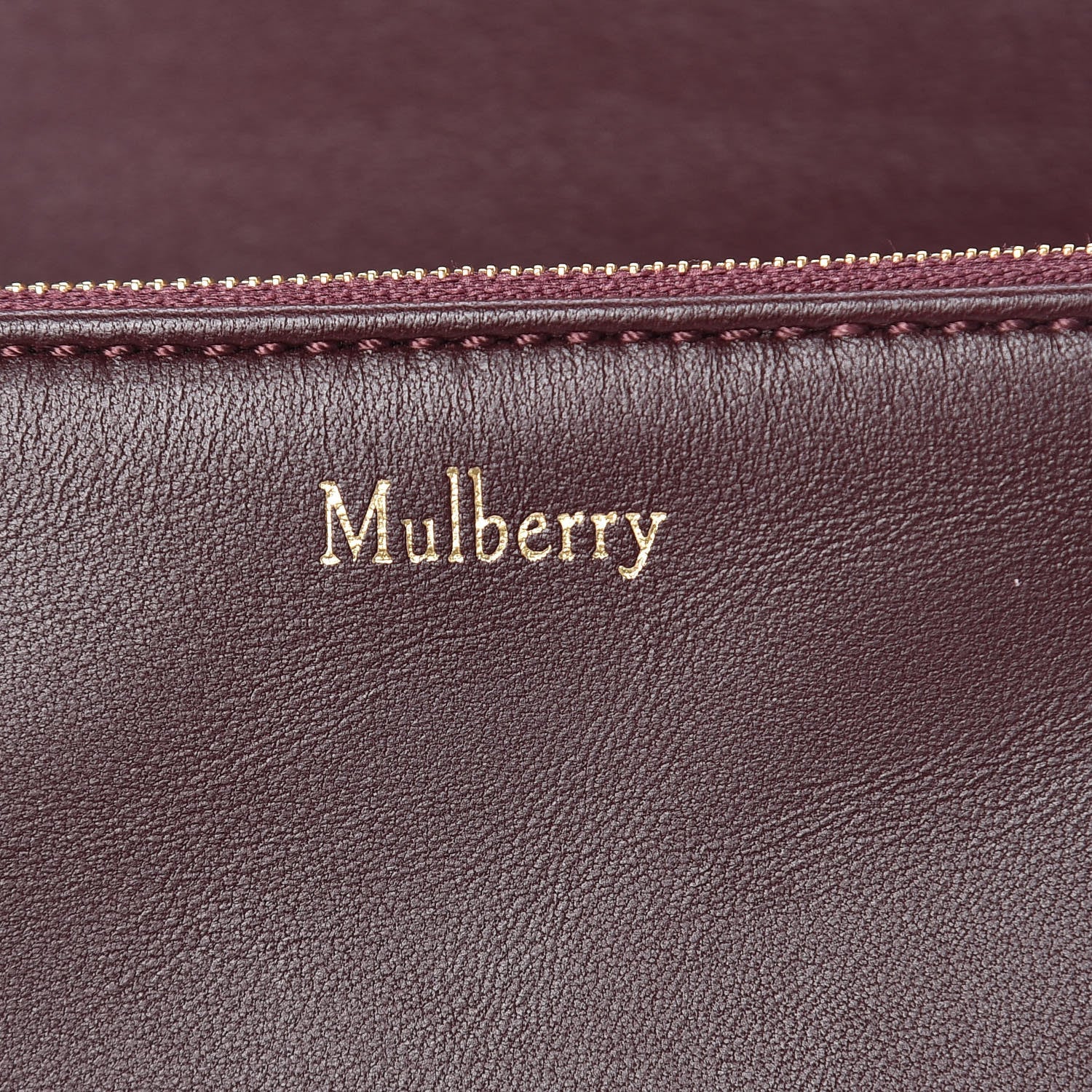 Mulberry Shiny Calfskin Crocodile Embossed Small Clifton Flap Burgundy 10 of 10