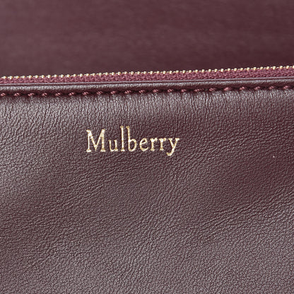 Mulberry Shiny Calfskin Crocodile Embossed Small Clifton Flap Burgundy 10 of 10
