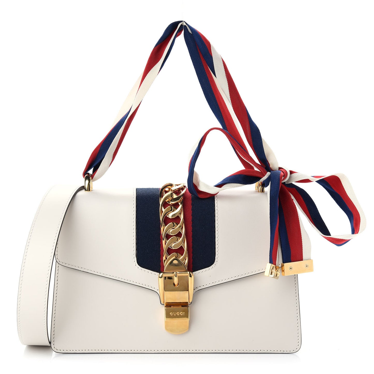 Calfskin Small Sylvie Shoulder Bag Off White