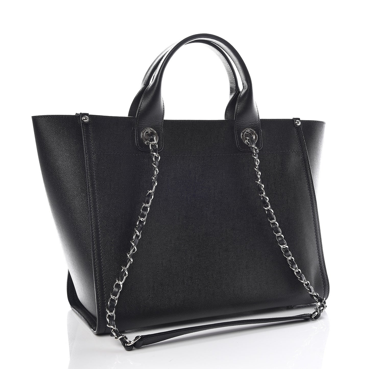 Caviar Small Studded Deauville Tote Black
