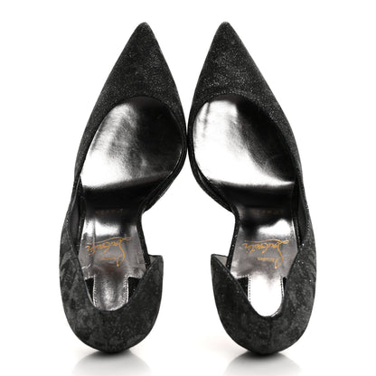 Christian Louboutin Glitter Iriza Kid Flinstar 100 Pumps 41 Black 2 of 11