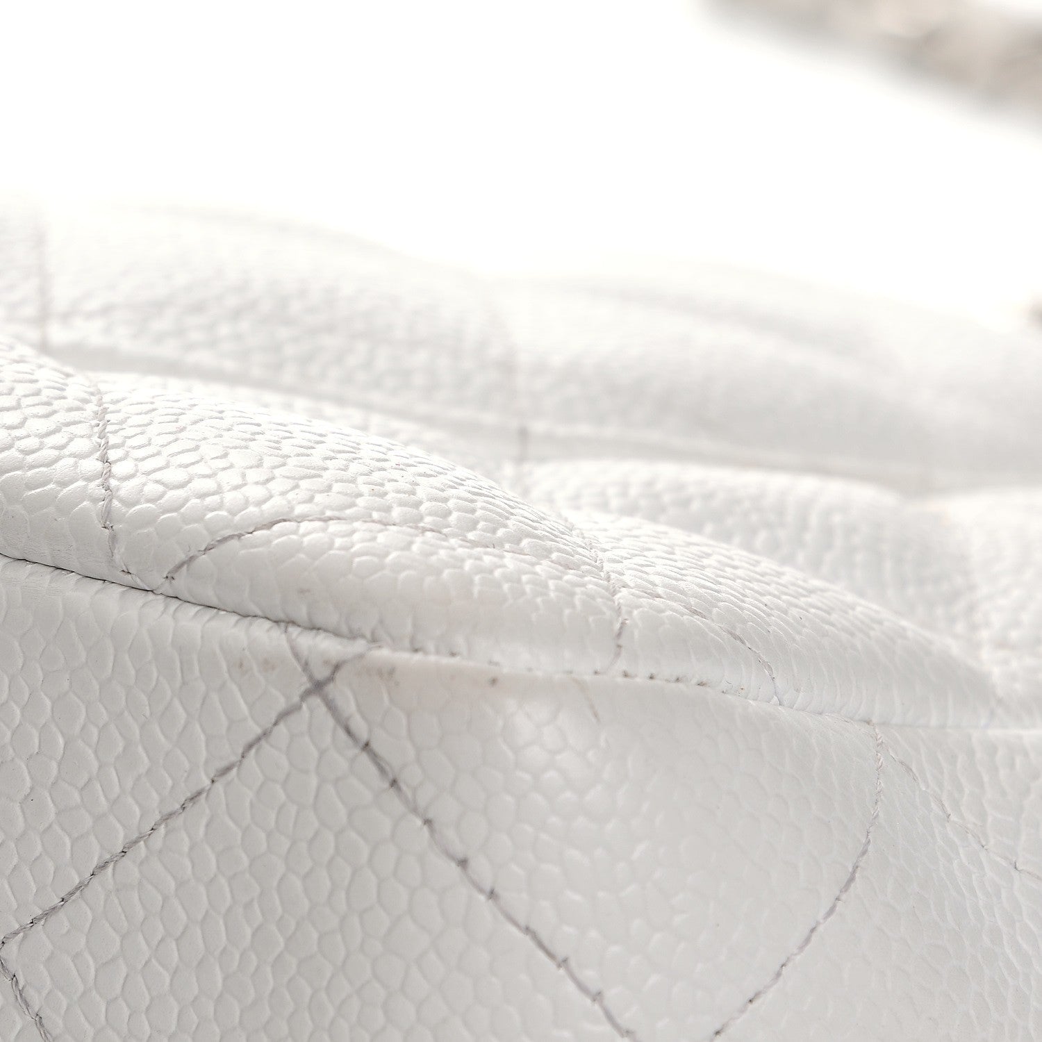 Chanel Caviar Quilted Jumbo Single Flap White 13 of 19