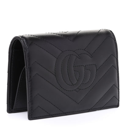 Gucci Calfskin Matelasse GG Marmont Passport Case Black 3 of 10