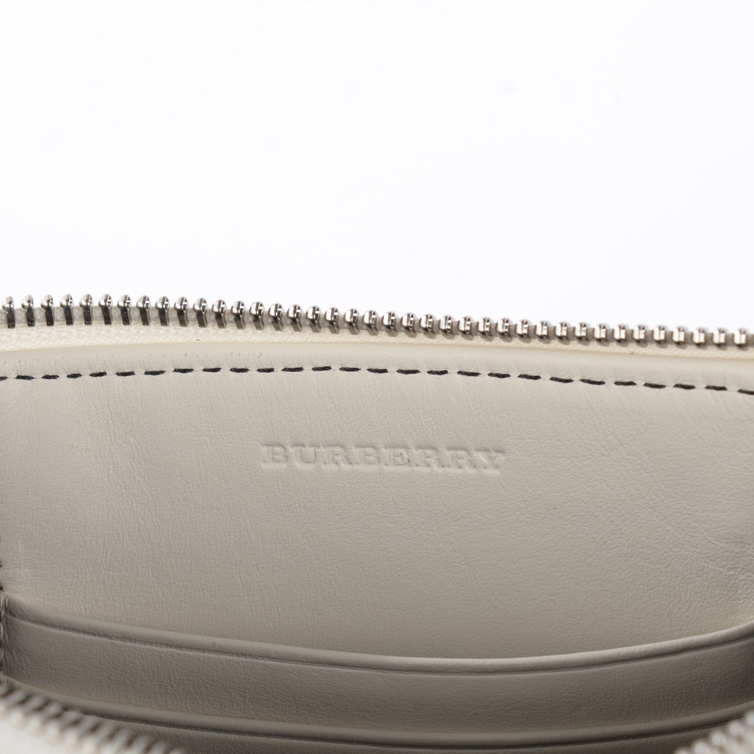 Burberry Mega Check Peyton Crossbody Clutch Bag White 5 of 8