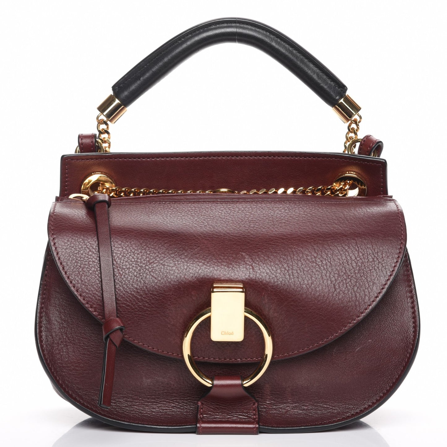 Suede Calfskin Small Goldie Crossbody Bag Dark Velvet