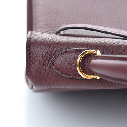 Hermes Togo Kelly Retourne 25 Bordeaux 10 of 40