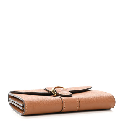 Delvaux Grained Calfskin Magic Brillant Card Holder Vegetal 3 of 4