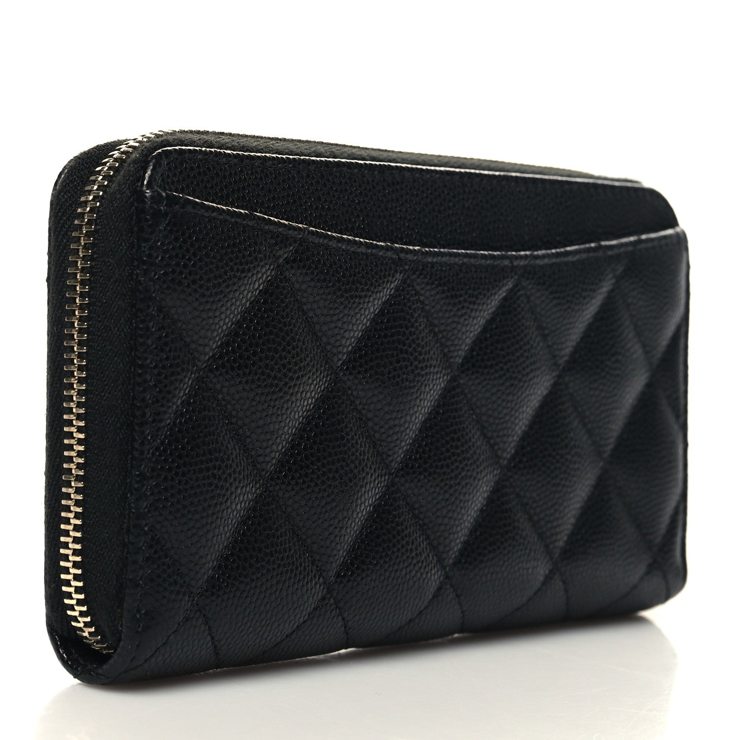 Chanel Caviar Quilted Medium Zip Around Wallet Black 3 of 10