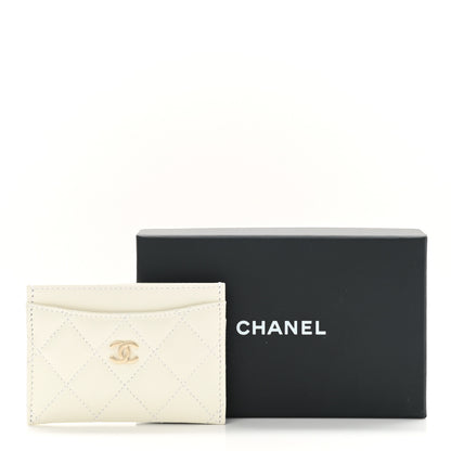 Chanel Caviar Quilted Card Holder White 8 of 8