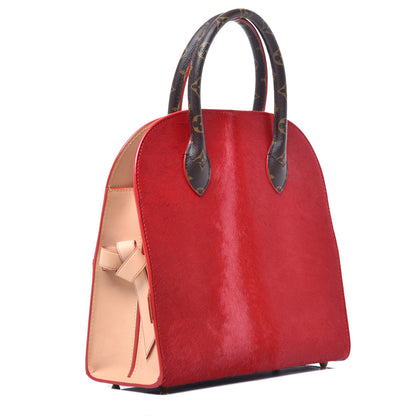 Louis Vuitton Monogram Calf Hair Spikes Iconoclasts Christian Louboutin Tote Red 3 of 8