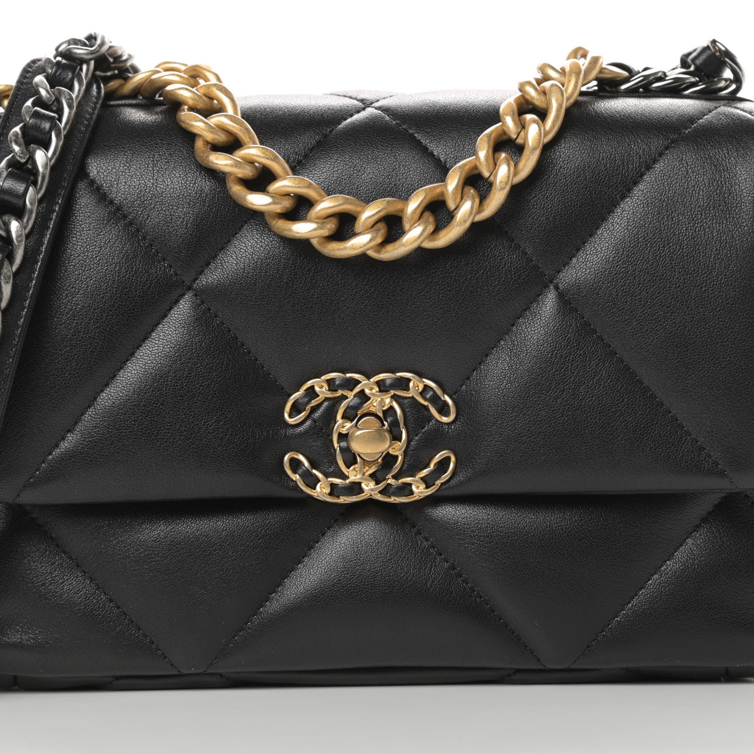 Chanel Lambskin Quilted Medium Chanel 19 Flap Black 7 of 11