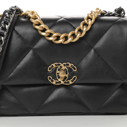 Chanel Lambskin Quilted Medium Chanel 19 Flap Black 7 of 11