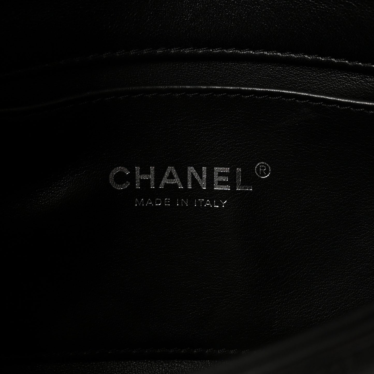 Lambskin Quilted Small Chain Rows Flap Black