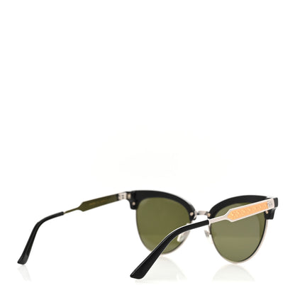 Gucci Acetate Damascato Cat Eye Sunglasses GG0055S Black Gold 4 of 8