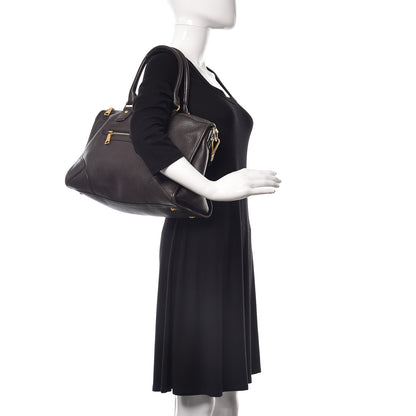 Prada Vitello Daino Shopping Satchel Teak 2 of 13