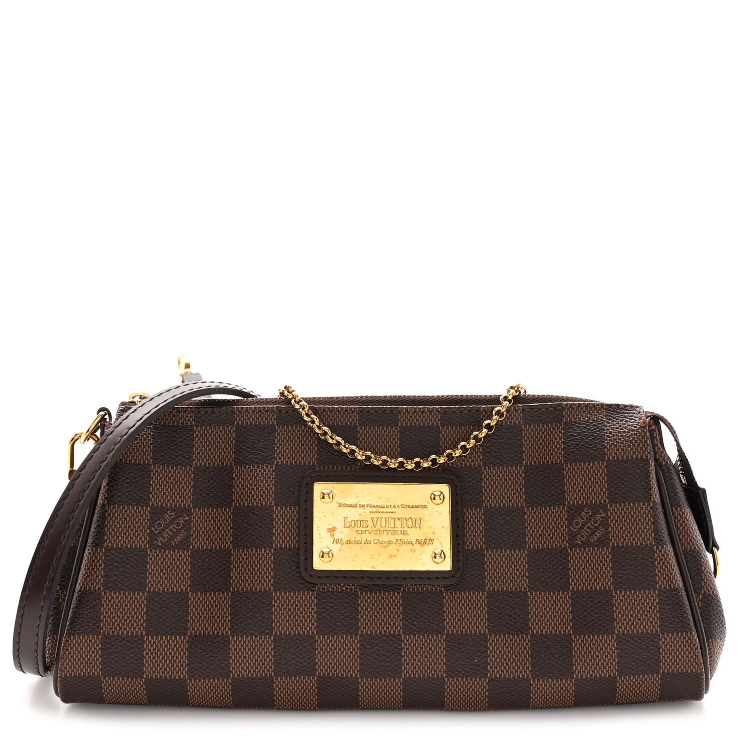 Louis Vuitton Damier Ebene Eva Clutch 1 of 10
